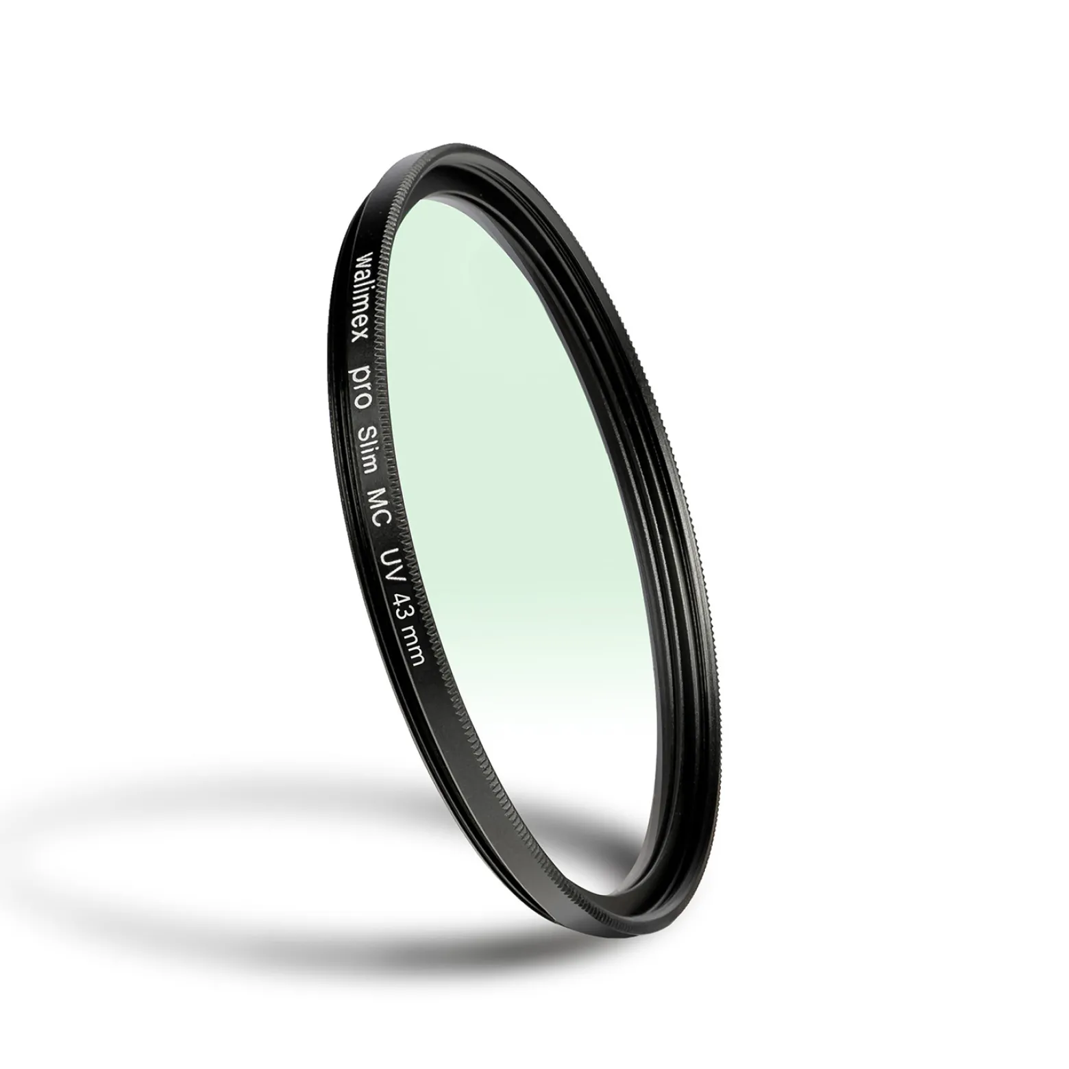 Walimex pro UV-Filter Slim MC 43mm - Schutz vor UV-Strahlen und Verschmutzung, Hochwertige Mehrschichtvergütung, mit äußerst dünner, gering auftragender Metallfassung, Inkl. Schutzhülle