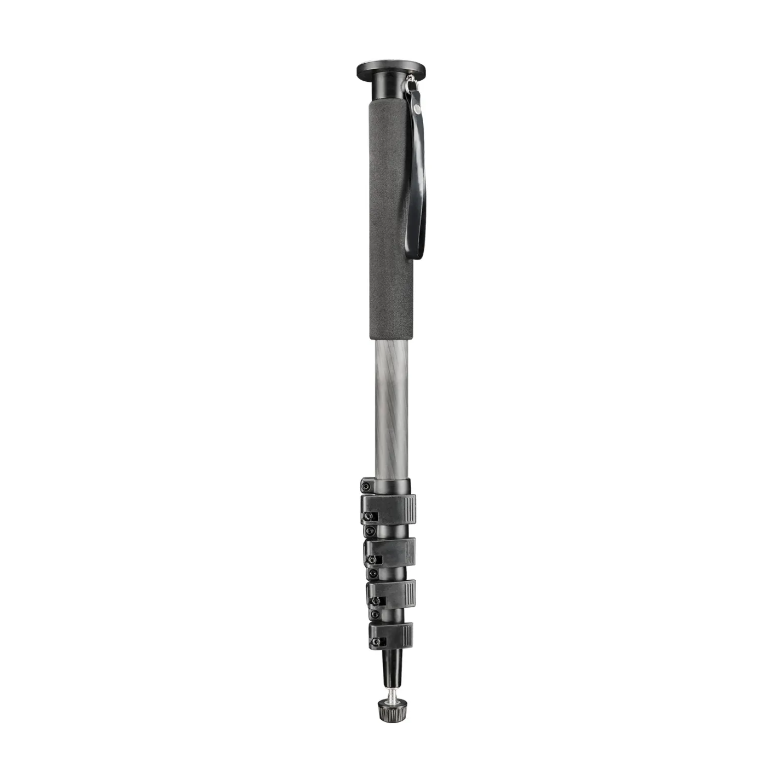 Walimex pro WAL-1983 Carbon-Pro-Einbeinstativ - 330 x 33 x 33 mm - max. Höhe 185 cm - max. Traglast ca. 5 kg - Monopod mit Spike, Schnellverschlüssen - Reisestativ Travelstativ passend für Kameras