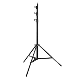 Walimex pro WT-420 Lampenstativ 420 cm, höhenverstellbares Lichtstativ belastbar bis 7,5 kg, Blitzstativ mit 5/8 Zoll Spigot, Studiostativ mit Federdämpfung
