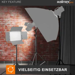 Walimex pro WT-420 Lampenstativ 420 cm, höhenverstellbares Lichtstativ belastbar bis 7,5 kg, Blitzstativ mit 5/8 Zoll Spigot, Studiostativ mit Federdämpfung