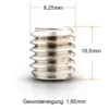 Walimex pro 10x Gewindeadapter 1/4 Zoll auf 3/8 Zoll, hochwertiger Gewinde Adapter aus Edelstahl, passend für ältere Kameras und Stativgewinde
