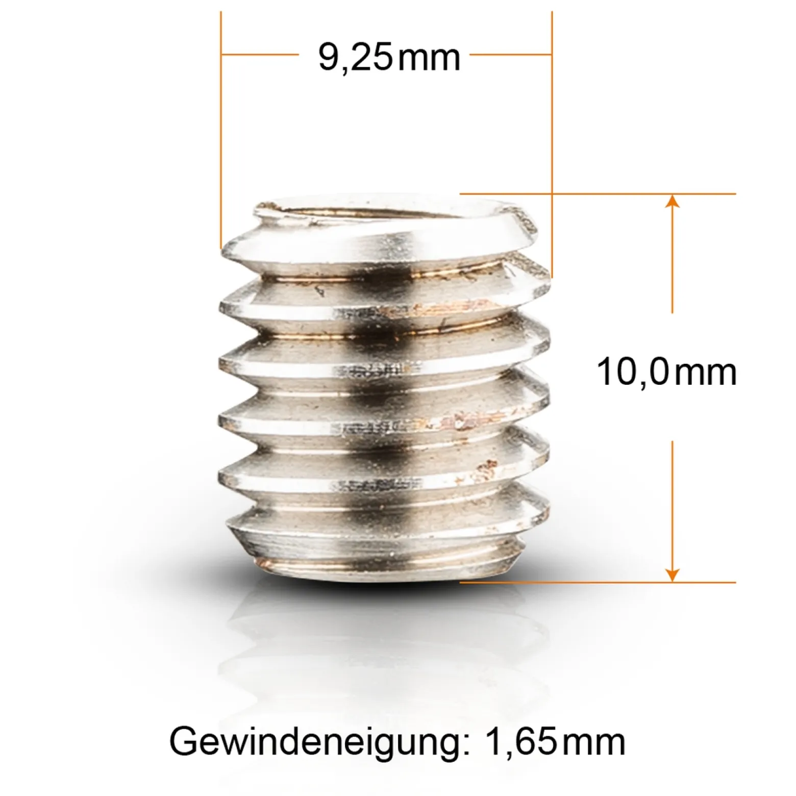 Walimex pro 10x Gewindeadapter 1/4 Zoll auf 3/8 Zoll, hochwertiger Gewinde Adapter aus Edelstahl, passend für ältere Kameras und Stativgewinde