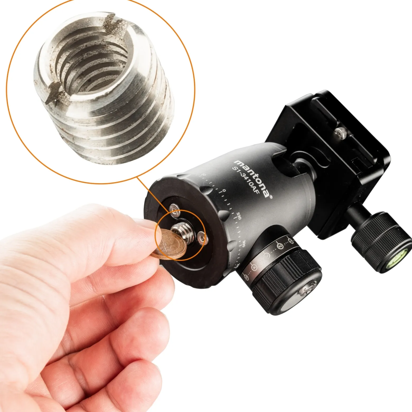Walimex pro 10x Gewindeadapter 1/4 Zoll auf 3/8 Zoll, hochwertiger Gewinde Adapter aus Edelstahl, passend für ältere Kameras und Stativgewinde