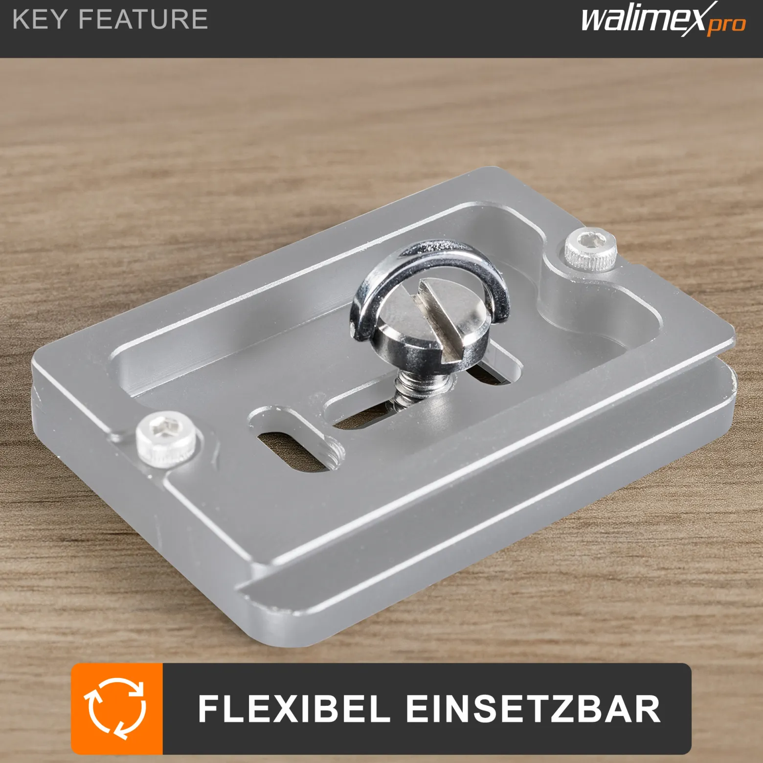 Walimex pro 2x Kamera Befestigungsschrauben 1/4 Zoll, Kameraschrauben aus Edelstahl, Kamera Schraube für Schnellwechselplatte, Stativkopf, Kugelkopf