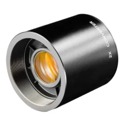 Walimex pro 2x Konverter T2 - 50 x 50 x 52 mm - mit mehrfachvergüteten Glaslinsen - Telekonverter zur Verdoppelung des Zoombereichs - Zubehör Foto Studio Objektive