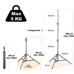 Walimex pro 2x LED 500 Versalight Bi Color Flächenleuchte inkl. 2x Lampenstativ, leistungsstarke Videoleuchte 32 W, Studioleuchte mit Fernbedienung, vollwertige Studio-Beleuchtung