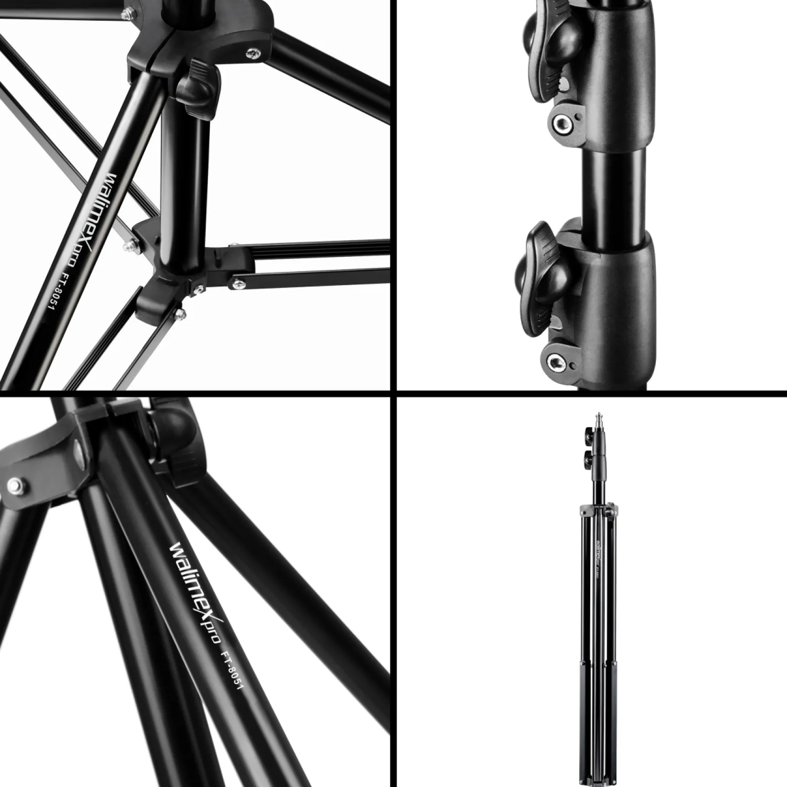 Walimex pro 2x LED 500 Versalight Daylight Flächenleuchte inkl. 2x Lampenstativ, 32 W Videoleuchte, Tageslichtlampe mit 5600 K, Studioleuchte mit Fernbedienung