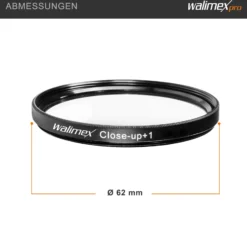 Walimex Set 4x Close up Makrolinsen/Nahlinsen - für 62 mm Gewinde - inkl. +1/+2/+4/+10 Dioptrien - Kamera Foto Zubehör für Makrofotografie Macro Shots Makro Objektiv