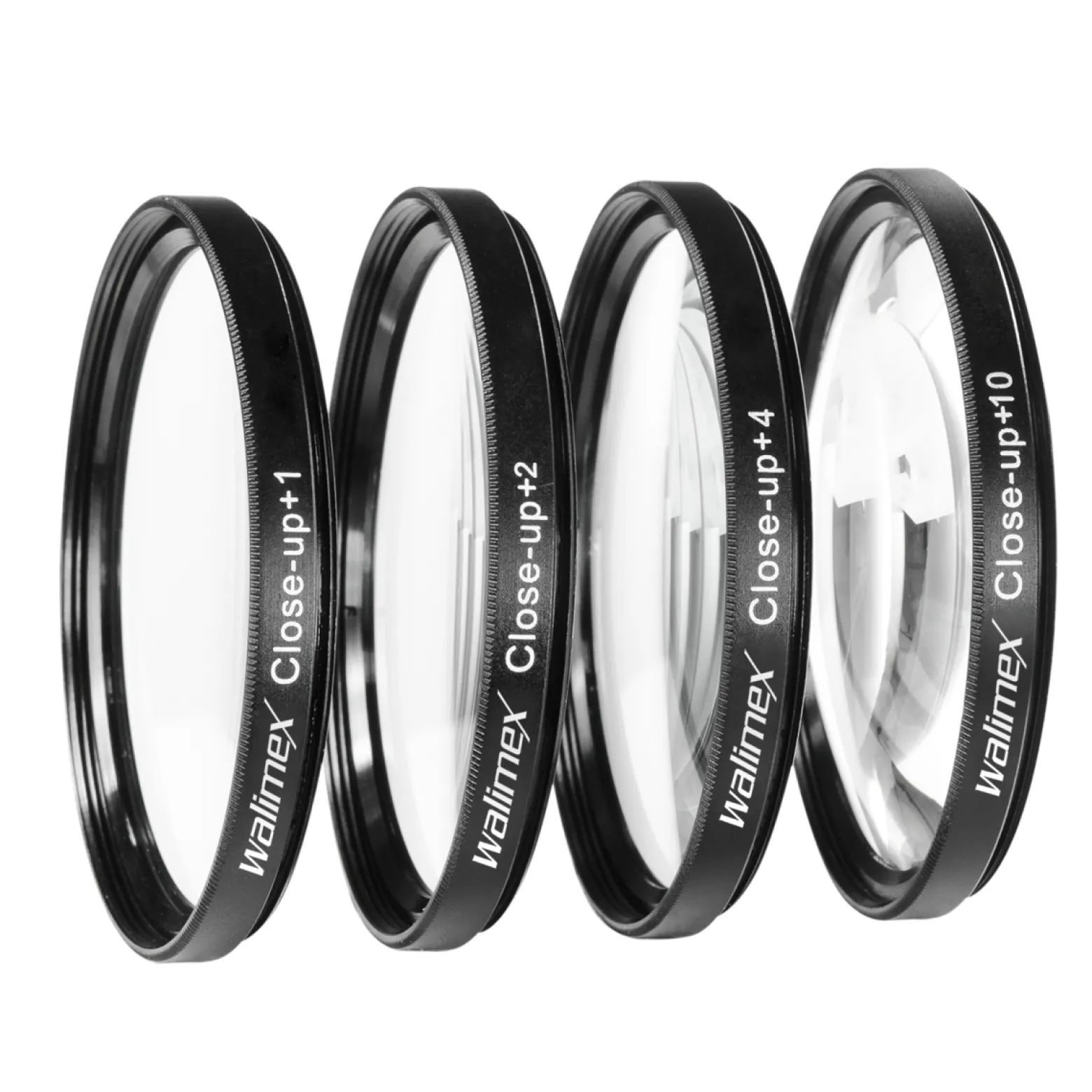 Walimex Set 4x Close up Makrolinsen/Nahlinsen - für 62 mm Gewinde - inkl. +1/+2/+4/+10 Dioptrien - Kamera Foto Zubehör für Makrofotografie Macro Shots Makro Objektiv