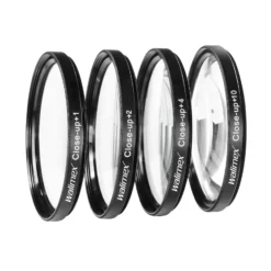 Walimex Set 4x Close up Makrolinsen/Nahlinsen - für 55 mm Gewinde - inkl. +1/+2/+4/+10 Dioptrien - Kamera Foto Zubehör für Makrofotografie Macro Shots Makro Objektiv