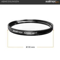 Walimex Set 4x Close up Makrolinsen/Nahlinsen - für 55 mm Gewinde - inkl. +1/+2/+4/+10 Dioptrien - Kamera Foto Zubehör für Makrofotografie Macro Shots Makro Objektiv