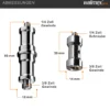Walimex Set 4x Spigot Gewinde Adapter 3/8 Zoll bis 1/4 Zoll und 4x Spigot Gewinde Adapter 3/8 Zoll auf 1/4 Zoll– Gewindeadapter für Kamera Zubehör und Stativ – Fotostudio Fotoshootings Fotografie