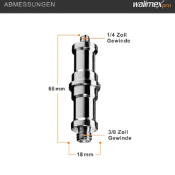 Walimex Set 3x Spigot Gewinde Adapter 3/8 Zoll und 1/4 Zoll – Gewindeadapter für Kamera Zubehör und Stativ – Fotostudio Fotoshootings Fotografie