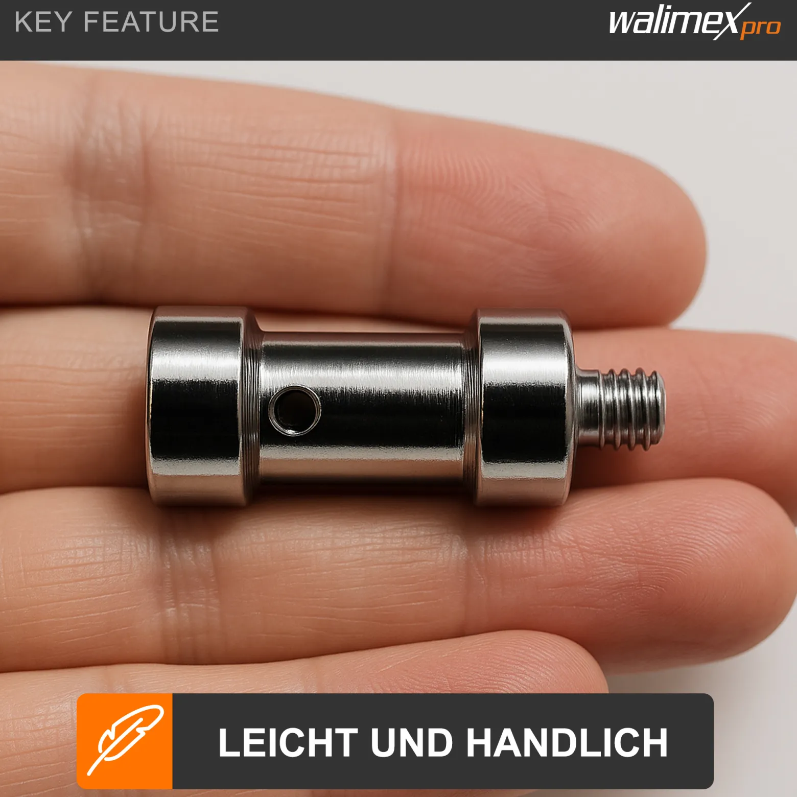 Walimex Set 3x Spigot Gewinde Adapter 1/4 Zoll auf 3/8 Zoll – Gewindeadapter für Kamera Zubehör und Stativ – Fotostudio Fotoshootings Fotografie
