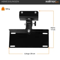 Walimex Steckdosen-Halter für Deckenschienensystem - 200 x 40 x 170 mm - mit Schienenwagen und 5/8" Spigot - für Schienen System für Lampen Lichtquellen Kameras Studio Equipment