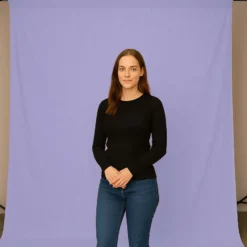 Walimex Stoffhintergrund Flieder 2,85 x 6 m Stoffstärke ca. 140 g/m², Fotohintergrund aus Baumwolle, waschbar für Atelier und Studio
