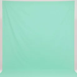 Walimex Stoffhintergrund Mintgrün 2,85 x 6 m Stoffstärke ca. 140 g/m², Fotohintergrund aus Baumwolle, waschbar für Atelier und Studio