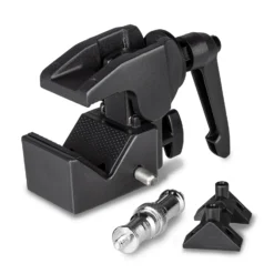 Walimex Superklemme schwarz 90 x 50 x 100 mm Klemmbereich ca. 10-60 mm mit 5/8" Spigot Aufnahme für runde und eckige Stangen und Objekte