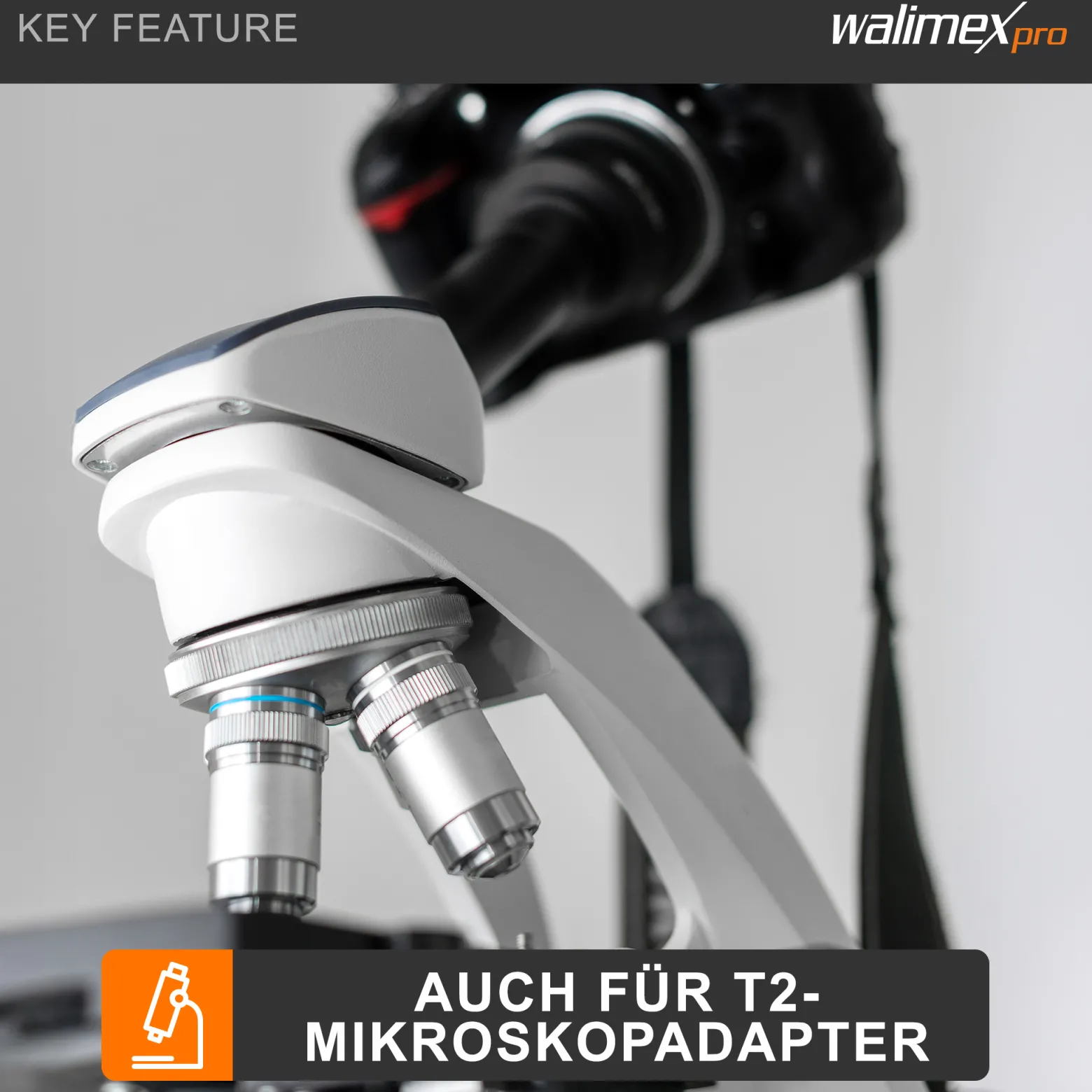 Walimex T2 Adapter kompatibel mit Nikon MF - 60 x 60 x 6 mm - Adapterring manueller Fokus, einfache Handhabung, Objektiv-Anschlussring für viele Modelle