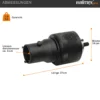 Walimex Universal Projektionsvorsatz kompatibel mit Elinchrom - 270 x 160 x 160 mm - mit 4 Farbfolien (blau, rot, gelb, grün) und Schablonen (Herz, Fenster, Mond, Blatt) - für Blitzgeräte Fotoatelier