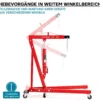 Werkstattkran klappbar für Lasten bis 1000 kg Hubarm 857-1133 mm Lastkran Motorkran Motorheber Schwerlastkran