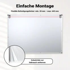 Whiteboard Magnettafel 70x50cm Mit Stiftablage und 12 Magnete Magnetpinnwand Präsentationstafel