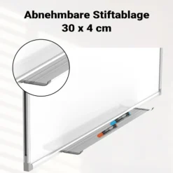 Whiteboard Magnettafel 60x90cm Mit Stiftablage und 12 Magnete Magnetpinnwand Präsentationstafel