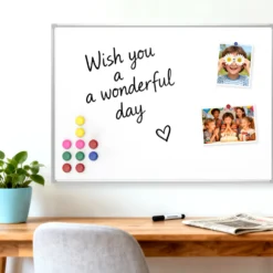 Whiteboard Magnettafel 60x90cm Mit Stiftablage und 12 Magnete Magnetpinnwand Präsentationstafel