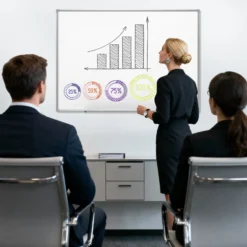 Whiteboard Magnettafel 60x90cm Mit Stiftablage und 12 Magnete Magnetpinnwand Präsentationstafel