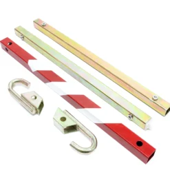 Wiltec Abschleppstange 3 teilig 180 cm bis 2,5 t, Abschlepphilfe Schleppstange aus Stahl mit Warnfarbe, Reflektorstreifen und Tasche