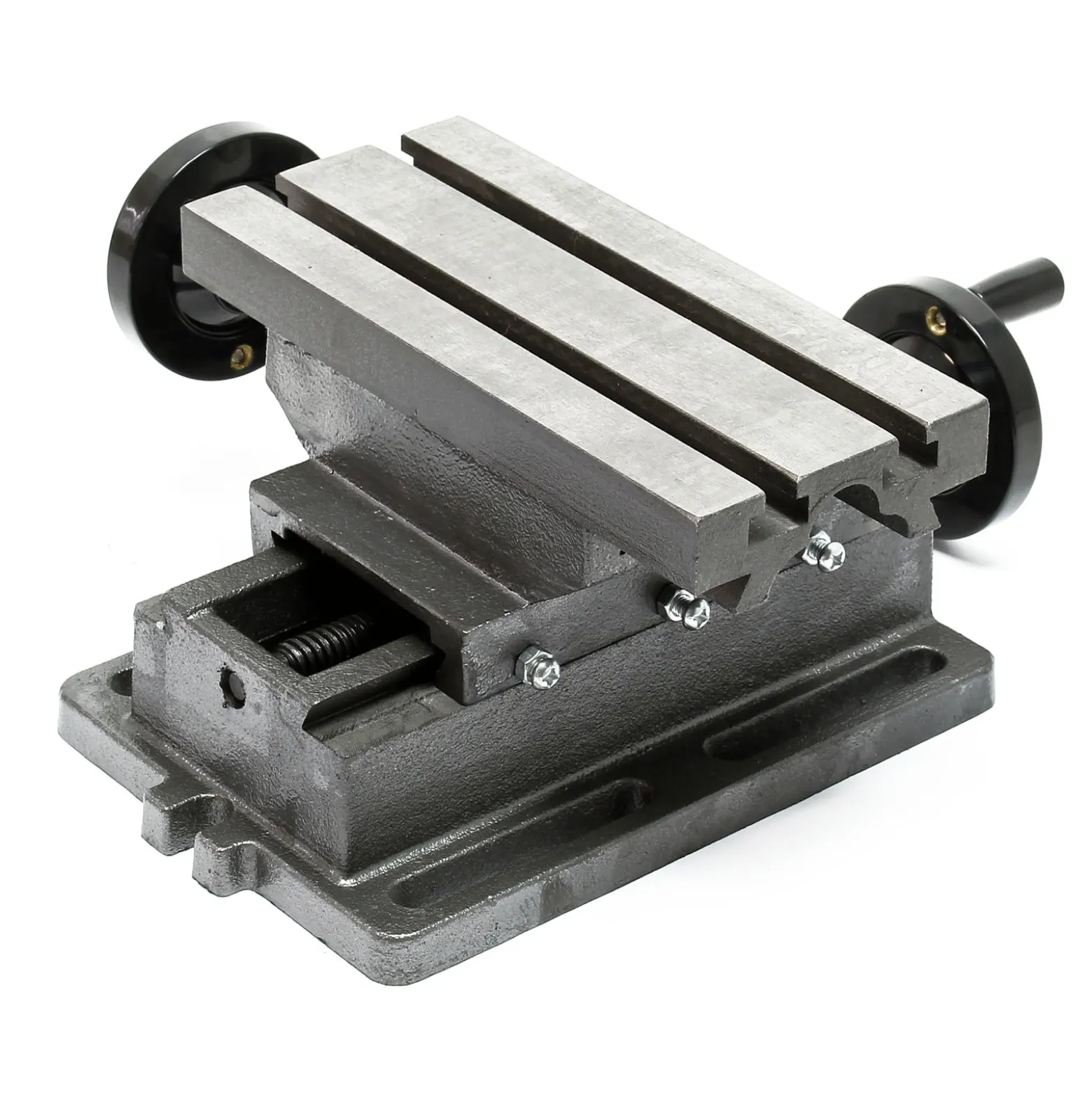 Wiltec 2-Achsen Kreuztisch 170x85 mm, Frästisch mit 100 mm X Achse, 80 mm Y Achse, Koordinatentisch aus Gusseisen, Bohrtisch, Fräsständer