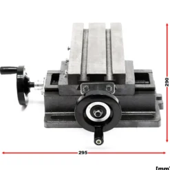 Wiltec 2-Achsen Kreuztisch 170x85 mm, Frästisch mit 100 mm X Achse, 80 mm Y Achse, Koordinatentisch aus Gusseisen, Bohrtisch, Fräsständer