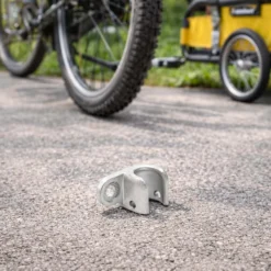 Wiltec Achskupplung silberfarben 70x40x45 mm für Fahrradanhänger, Anhängerkupplung für Transportanhänger, Fahrrad, Liegerad und Pedelec