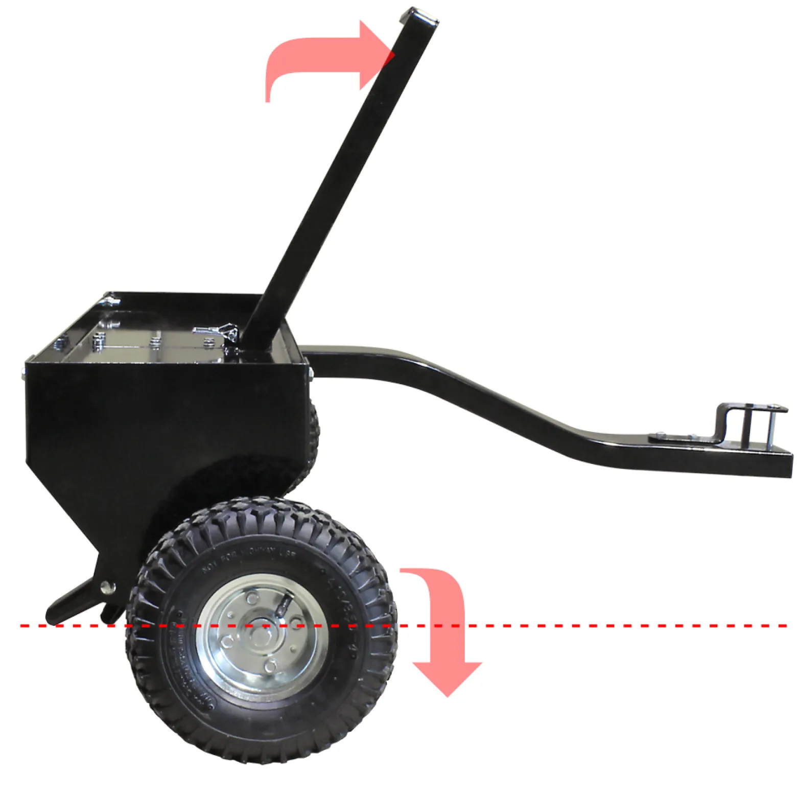 Wiltec Aerifizierer 90 cm für Aufsitzmäher, Rasenlüfter mit 7,6 cm Arbeitstiefe, Rasenbelüfter aus Stahl mit Kupplung für Rasentraktor