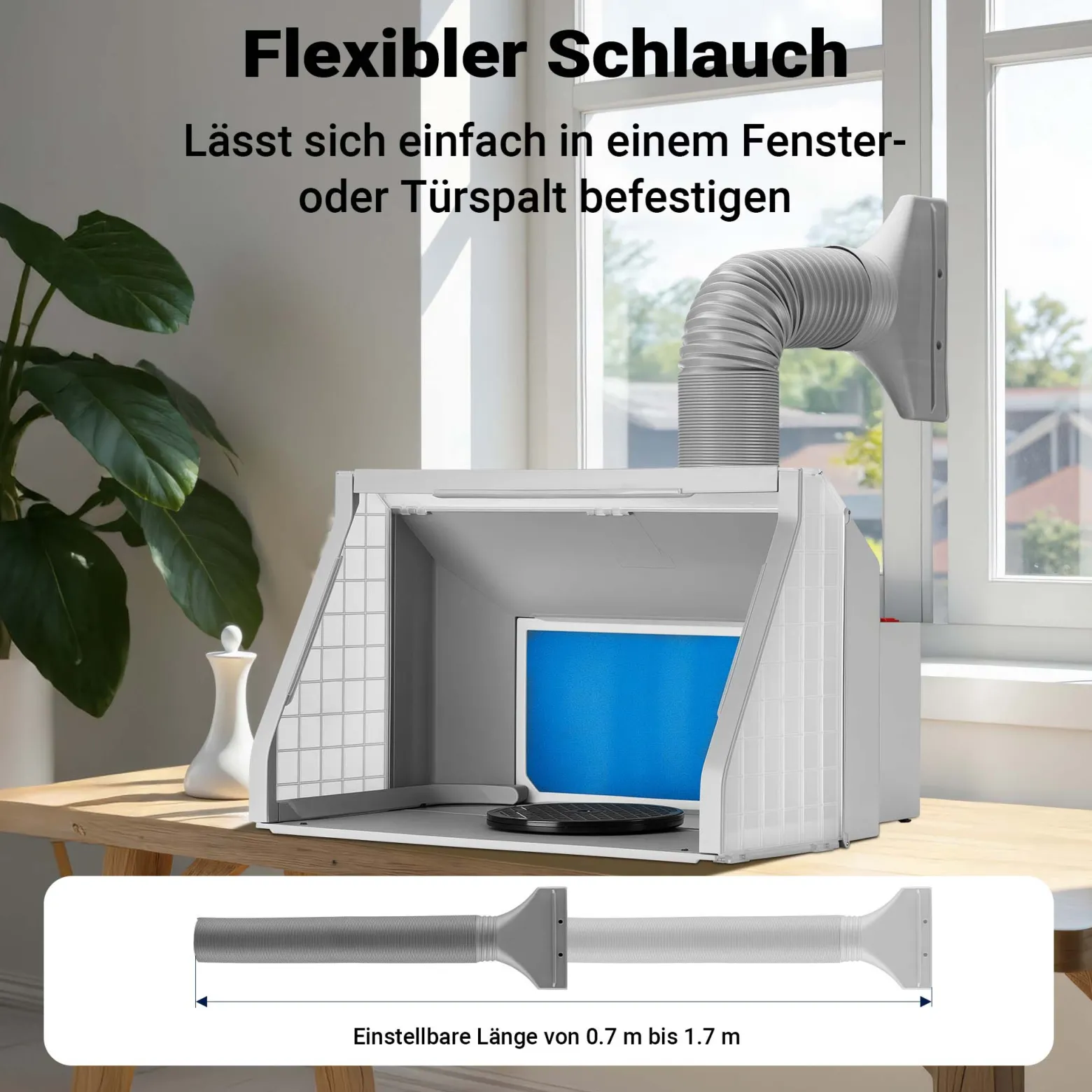 Wiltec Airbrush Absauganlage 9 m³/min, zur Absaugung von Farbe Farbnebel Sprühnebel Filter, mit LED Beleuchtung, Zweistufenschalter und Doppellüfter, Lackierkabine für Airbrush-Arbeiten