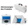 Wiltec Airbrush Absauganlage 4 m³/min, nur 47 dB, zur Absaugung von Farbe Farbnebel Sprühnebel, Filter erweiterbar, mit LED Beleuchtung, Lackierkabine für Airbrush-Arbeiten