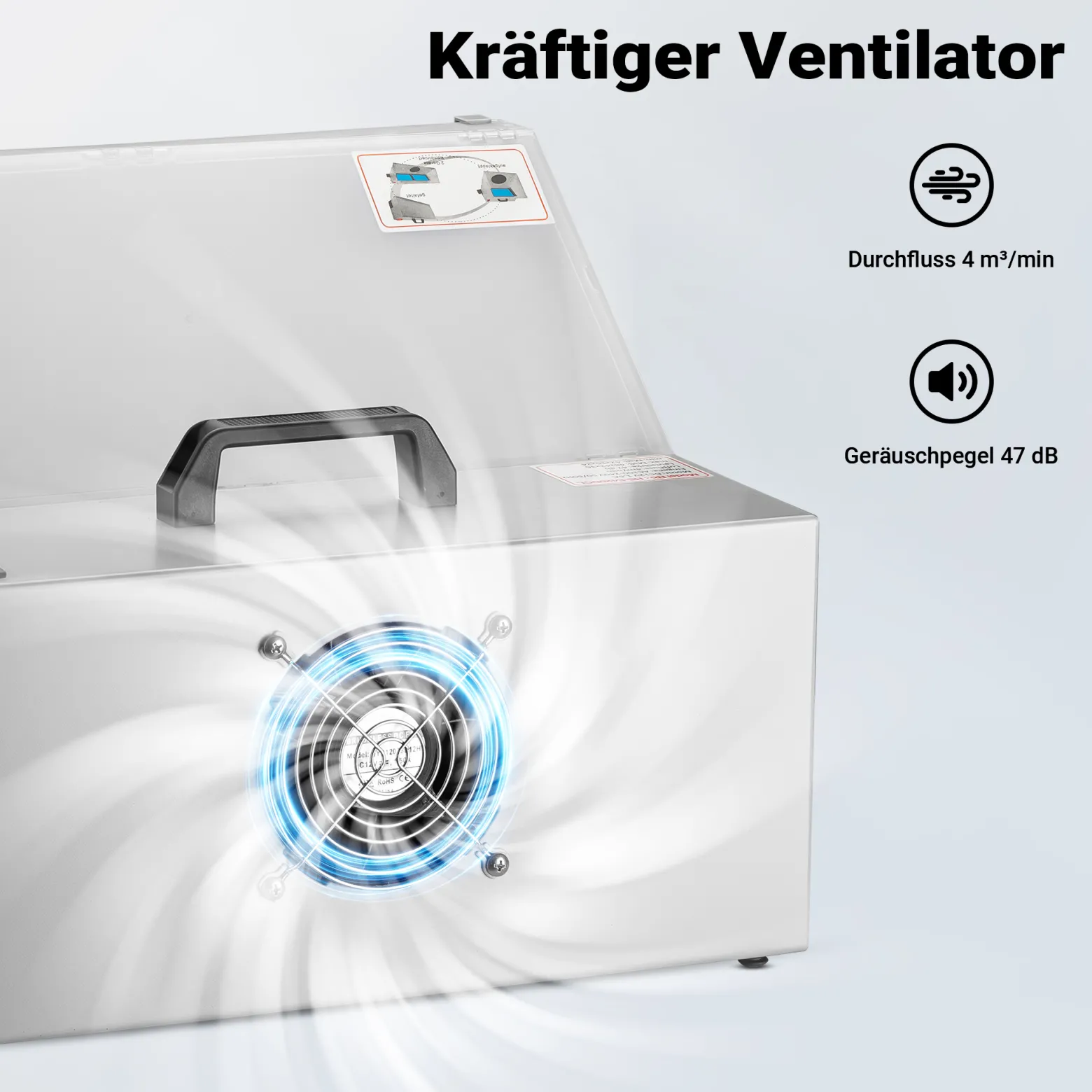 Wiltec Airbrush Absauganlage 4 m³/min, nur 47 dB, zur Absaugung von Farbe Farbnebel Sprühnebel, Filter erweiterbar, mit LED Beleuchtung, Lackierkabine für Airbrush-Arbeiten