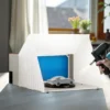 Wiltec Airbrush Absauganlage 4 m³/min, nur 47 dB, zur Absaugung von Farbe Farbnebel Sprühnebel, Filter erweiterbar,hochwertige Lackierkabine für Airbrush-Arbeiten