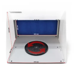 Wiltec Airbrush Absauganlage 3 m³/min, nur 52 dB, zur Absaugung von Farbe Farbnebel Sprühnebel, Filter erweiterbar, hochwertige Lackierkabine für Airbrush-Arbeiten