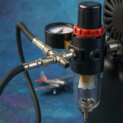 Wiltec Airbrush Druckluftverteiler 4-fach, 3x 9,51 mm (1/8