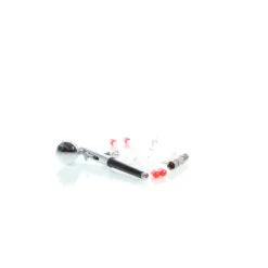Wiltec Airbrush Pistole Set Typ 130T mit Double Action Funktion, Nadel und Düse Ø 0,2-0,5 mm, 1 Farbbecher, Adapter für Modellbau, Nailart usw.