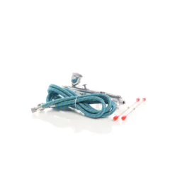 Wiltec Airbrush Pistole Typ 186K mit Double Action Funktion, Düse Ø 0,2-0,5 mm, 3 Farbbecher, Adapter für Modellbau, Nailart usw.