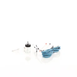 Wiltec Airbrush Pistole Typ 182K mit Double Action Funktion, Düse Ø 0,2-0,5 mm, 1 Farbbecher, Adapter für Modellbau, Nailart usw.