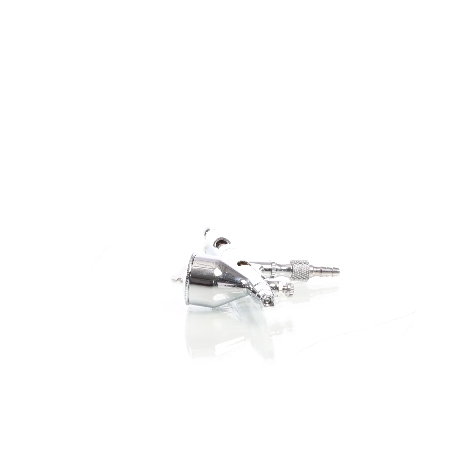 Wiltec Airbrush Pistole Typ 180 mit Double Action Funktion, Düse Ø 0,3 mm, 1 Farbbecher, Adapter für Modellbau, Nailart usw.