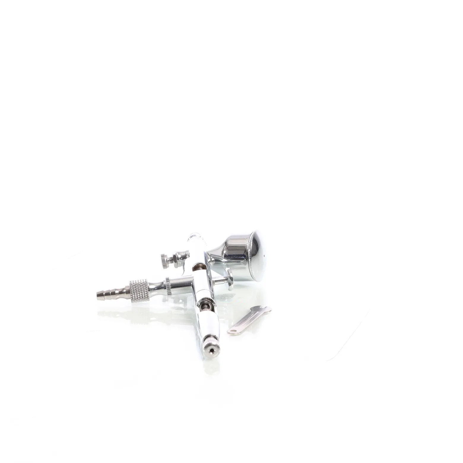 Wiltec Airbrush Pistole Typ 180 mit Double Action Funktion, Düse Ø 0,3 mm, 1 Farbbecher, Adapter für Modellbau, Nailart usw.