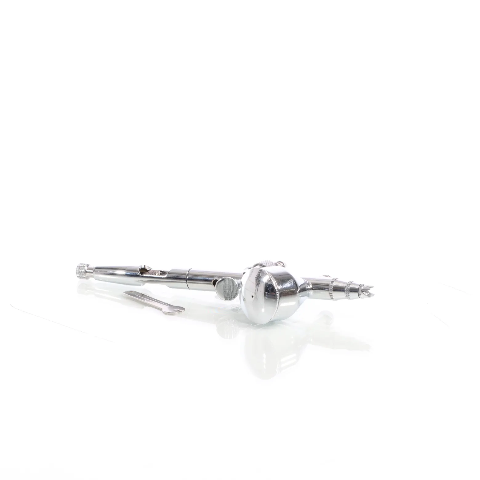 Wiltec Airbrush Pistole Typ 180 mit Double Action Funktion, Düse Ø 0,3 mm, 1 Farbbecher, Adapter für Modellbau, Nailart usw.