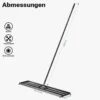 Wiltec Aluminium Rasenrakel 121,9 x 25,4 cm mit 2 m Stiel, Rasen Rakel Unebenheiten im Rasen ausgleichen, Leveler Gartengerät zum Rasen sanden