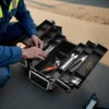 Wiltec Alu Transportkoffer, Aufbewahrungskoffer mit 2 Schlüsseln, Universalkoffer für Werkzeug, Hobby, Arbeit, Mehrzweckkoffer mit Innenaufteilung