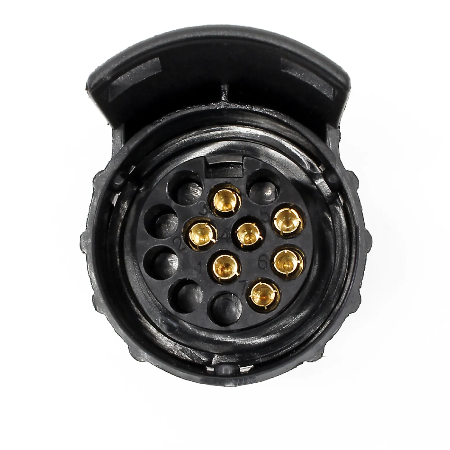 Wiltec Anhänger Adapter 7 auf 13 polig 12V, Kunststoff Adapter für PKW Anhänger, Anhängerkupplung Steckanschluss, Anhängersteckdose
