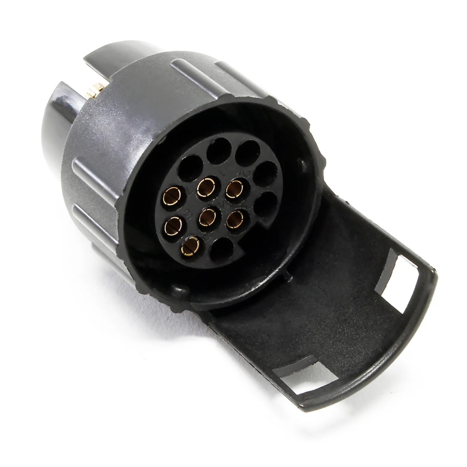 Wiltec Anhänger Adapter 7 auf 13 polig 12V, Kunststoff Adapter für PKW Anhänger, Anhängerkupplung Steckanschluss, Anhängersteckdose